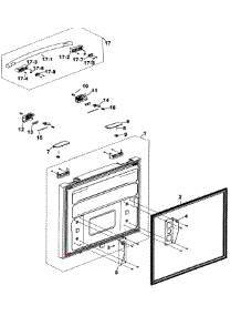 Freezer Door parts for Samsung Refrigerator RF197ABWP/XAA-00 from AppliancePartsPros.com