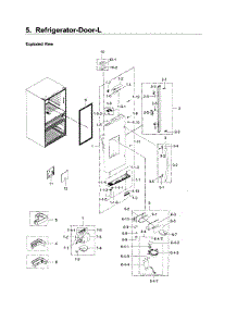 Fridge Door L parts for Samsung Refrigerator RF22KREDBSG/AA-00 from AppliancePartsPros.com
