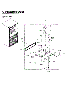 Flexzone Door parts for Samsung Refrigerator RF22KREDBSG/AA-00 from AppliancePartsPros.com