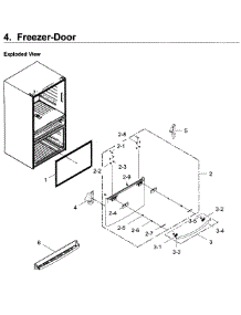 Freezer Door parts for Samsung Refrigerator RF22KREDBSG/AA-00 from AppliancePartsPros.com