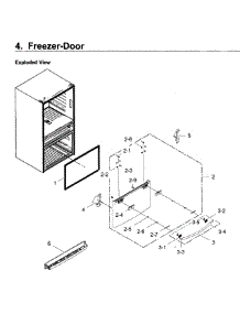 Freezer Door parts for Samsung Refrigerator RF22KREDBSG/AA-01 from AppliancePartsPros.com