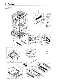Freezer parts for Samsung Refrigerator RF263BEAESR/AA-02 from AppliancePartsPros.com