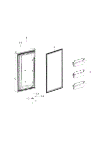 Freezer Door L parts for Samsung Refrigerator RF23J9011SR/AA-00 from AppliancePartsPros.com