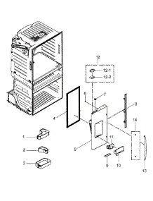 Left Door parts for Samsung Refrigerator RF4267HARS/XAA-00 from AppliancePartsPros.com