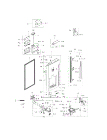 Fridge Door R parts for Samsung Refrigerator RF34H9950S4/AA-04 from AppliancePartsPros.com