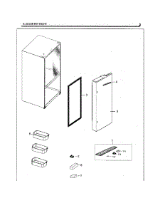 Fridge Door Rt parts for Samsung Refrigerator RF261BEAESG/AA-01 from AppliancePartsPros.com