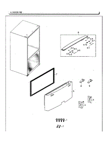 Freezer Door parts for Samsung Refrigerator RF261BEAESG/AA-01 from AppliancePartsPros.com