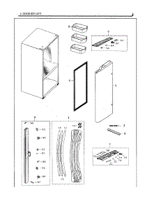 Fridge Door Lt parts for Samsung Refrigerator RF261BEAESG/AA-01 from AppliancePartsPros.com