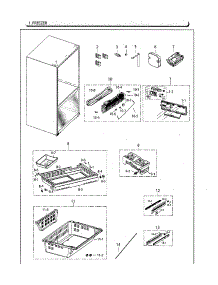 Freezer parts for Samsung Refrigerator RF261BEAESG/AA-01 from AppliancePartsPros.com