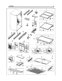 Fridge parts for Samsung Refrigerator RF261BEAESG/AA-01 from AppliancePartsPros.com