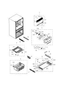 Freezer parts for Samsung Refrigerator RF31FMESBSR/AA-03 from AppliancePartsPros.com