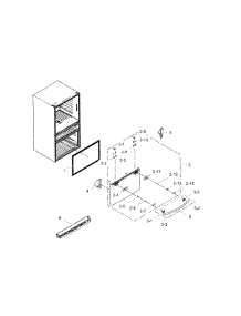 Freezer Door parts for Samsung Refrigerator RF31FMESBSR/AA-03 from AppliancePartsPros.com