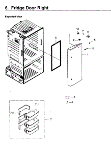 Door Ref Outer parts for Samsung Refrigerator RF263BEAESR/AA-04 from AppliancePartsPros.com