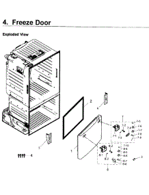 Door-Freezer parts for Samsung Refrigerator RF263BEAESR/AA-04 from AppliancePartsPros.com