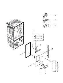 Left Door parts for Samsung Refrigerator RFG297HDRS/XAA-01 from AppliancePartsPros.com