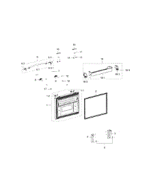 Freezer Door parts for Samsung Refrigerator RFG237AARS/XAA-03 from AppliancePartsPros.com