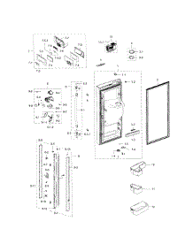 Fridge Door L parts for Samsung Refrigerator RFG237AARS/XAA-03 from AppliancePartsPros.com