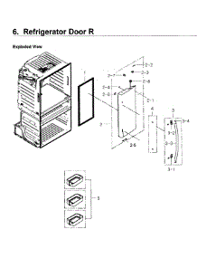 Fridge Door R parts for Samsung Refrigerator RF4267HARS/XAA-03 from AppliancePartsPros.com