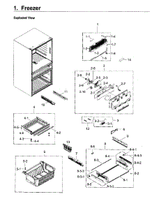 Freezer parts for Samsung Refrigerator RF22KREDBSR/AA-01 from AppliancePartsPros.com