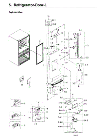 Fridge Door L parts for Samsung Refrigerator RF22KREDBSR/AA-01 from AppliancePartsPros.com