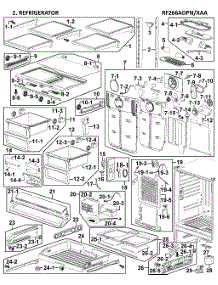 Refrigerator parts for Samsung Refrigerator RF266ADPN/XAA-00 from AppliancePartsPros.com