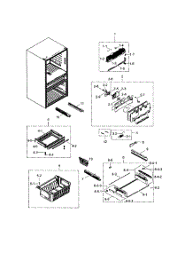 Freezer parts for Samsung Refrigerator RF24FSEDBSR/AA-03 from AppliancePartsPros.com