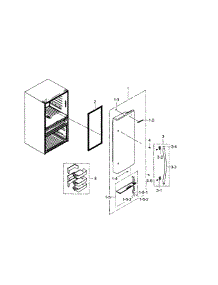 Refrigerator Door R parts for Samsung Refrigerator RF24FSEDBSR/AA-03 from AppliancePartsPros.com