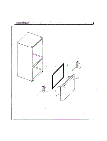 Frezer Door parts for Samsung Refrigerator RF220NCTAWW/AA-02 from AppliancePartsPros.com