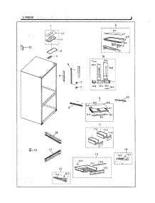 Fridge parts for Samsung Refrigerator RF220NCTAWW/AA-02 from AppliancePartsPros.com
