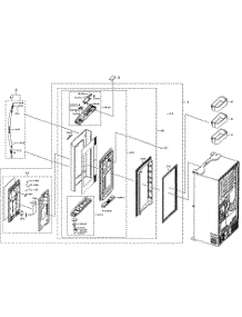 Right Fridge Door parts for Samsung Refrigerator RF22NPEDBSR/AA-01 from AppliancePartsPros.com