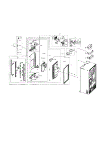 Left Fridge Door parts for Samsung Refrigerator RF22NPEDBSR/AA-01 from AppliancePartsPros.com