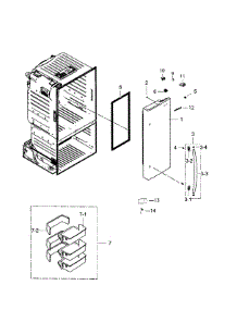 Fridge Right Door parts for Samsung Refrigerator RF263TEAESR/AA-00 from AppliancePartsPros.com