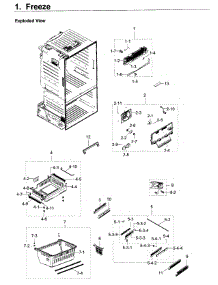 Freezer parts for Samsung Refrigerator RF23HTEDBSR/AA-09 from AppliancePartsPros.com