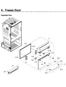 Freezer Door parts for Samsung Refrigerator RF23HTEDBSR/AA-09 from AppliancePartsPros.com