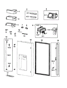 Door Left parts for Samsung Refrigerator RF4289HARS/XAA-00 from AppliancePartsPros.com
