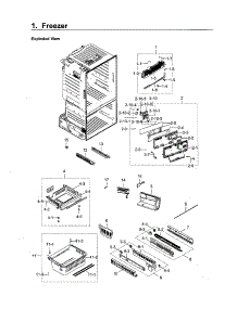 Freezer parts for Samsung Refrigerator RF265BEAESG/AA-00 from AppliancePartsPros.com