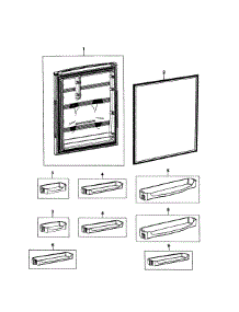Refrigerator Door parts for Samsung Refrigerator RB195ACWP/XAA-00 from AppliancePartsPros.com