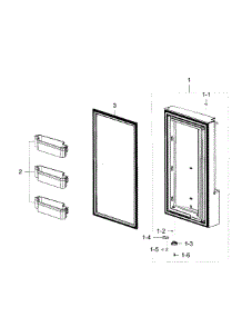 Freezer Door R parts for Samsung Refrigerator RF23J9011SR/AA-05 from AppliancePartsPros.com