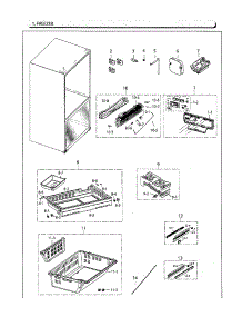 Freezer parts for Samsung Refrigerator RF260BEAESG/AA-00 from AppliancePartsPros.com
