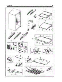 Fridge parts for Samsung Refrigerator RF260BEAESG/AA-00 from AppliancePartsPros.com