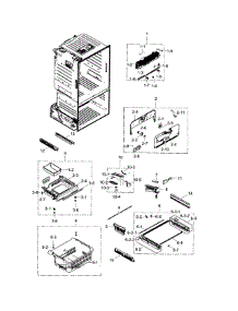Freezer parts for Samsung Refrigerator RF30HDEDTSR/AA-03 from AppliancePartsPros.com