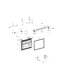 Freezer Door parts for Samsung Refrigerator RFG237AAWP/XAA-05 from AppliancePartsPros.com