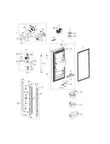 Fridge Door L parts for Samsung Refrigerator RFG237AAWP/XAA-05 from AppliancePartsPros.com