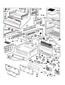 Freezer parts for Samsung Refrigerator RF268ACRS/XAA-00 from AppliancePartsPros.com