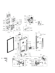 Fridge Door Left parts for Samsung Refrigerator RF34H9960S4/AA-03 from AppliancePartsPros.com