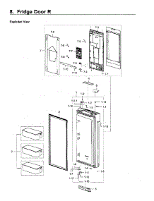 Fridge Door Rt parts for Samsung Refrigerator RF22M9581SG/AA-00 from AppliancePartsPros.com