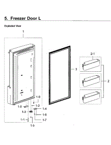 Freezer Door Lt parts for Samsung Refrigerator RF22M9581SG/AA-00 from AppliancePartsPros.com