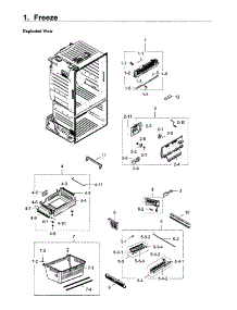 Freezer parts for Samsung Refrigerator RF23HCEDBWW/AA-08 from AppliancePartsPros.com