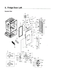 Fridge Door Lt parts for Samsung Refrigerator RF23HCEDBWW/AA-08 from AppliancePartsPros.com