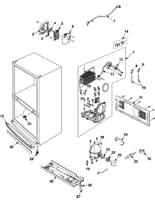 Machine Compartment And Cabinet Back parts for Samsung Refrigerator RB195BSSB/XAA-00 from AppliancePartsPros.com
